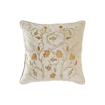 Dkd home decor Kissen DKD Home Decor Golden Polyester Blomster 45x10x45 cm