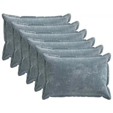 Kissenbezug 6 pcs HOUTEN Himmelblau 50x80 cm Chenille-Stoff