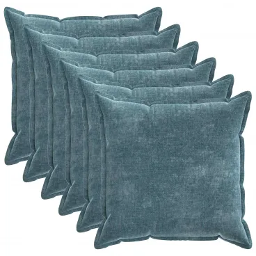Kissenbezug 6 pcs HOUTEN Blau 70x70 cm Chenille-Stoff