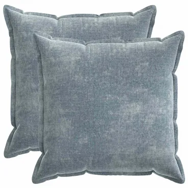 Kissenbezug 2 pcs HOUTEN Himmelblau 80x80 cm Chenille-Stoff