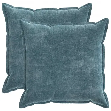 Kissenbezug 2 pcs HOUTEN Blau 80x80 cm Chenille-Stoff