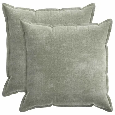 Kissenbezug 2 pcs HOUTEN Gr�n 80x80 cm Chenille-Stoff