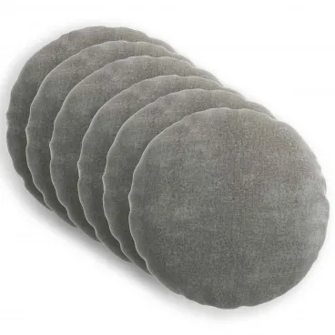 Kissenbezug 6 pcs HEERLEN Dunkelgrau � 30 cm Chenille-Stoff