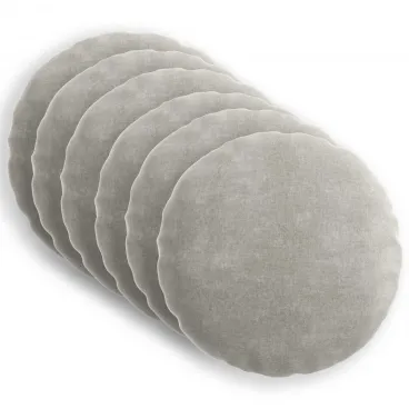 Kissenbezug 6 pcs HEERLEN Hellgrau � 30 cm Chenille-Stoff