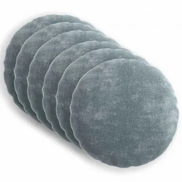 Kissenbezug 6 pcs HEERLEN Himmelblau � 30 cm Chenille-Stoff