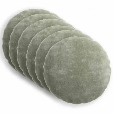 Kissenbezug 6 pcs HEERLEN Gr�n � 30 cm Chenille-Stoff