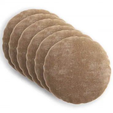 Kissenbezug 6 pcs HEERLEN Braun � 30 cm Chenille-Stoff
