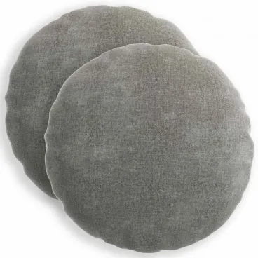 Kissenbezug 2 pcs HEERLEN Dunkelgrau � 40 cm Chenille-Stoff