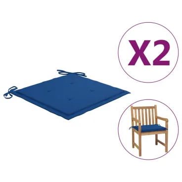 Gartenstuhl-Kissen 2 Stk. K�nigsblau 50x50x3 cm Stoff