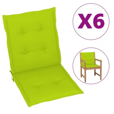Gartenstuhlauflagen 6 Stk. Hellgr�n 100x50x3 cm
