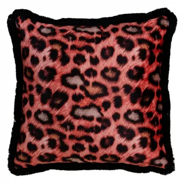 Kissen Orange Leopard 45x45 cm